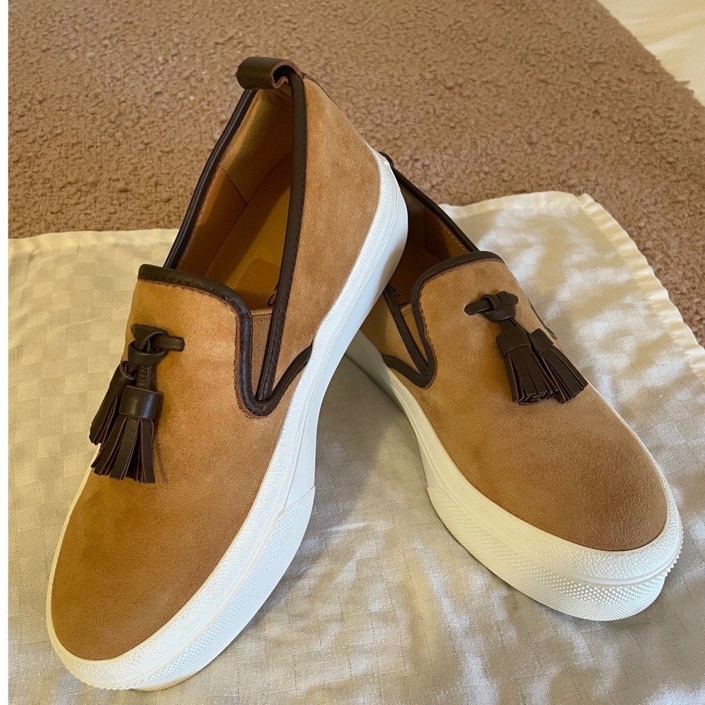 J/Slides Preppy Platform Sneaker Coastal Grandma Quiet Luxury-Rare Size 5